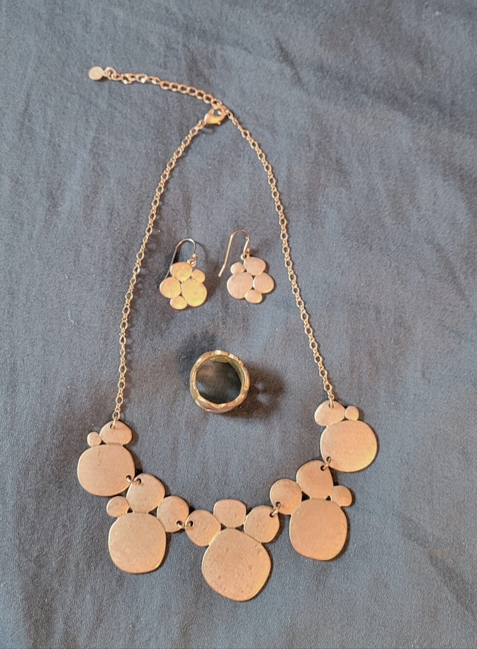 Silver-tone Artistic Matching Jewelry Set